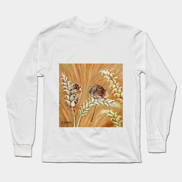 Spirit of Field Mouse Long Sleeve T-Shirt by sonia finch